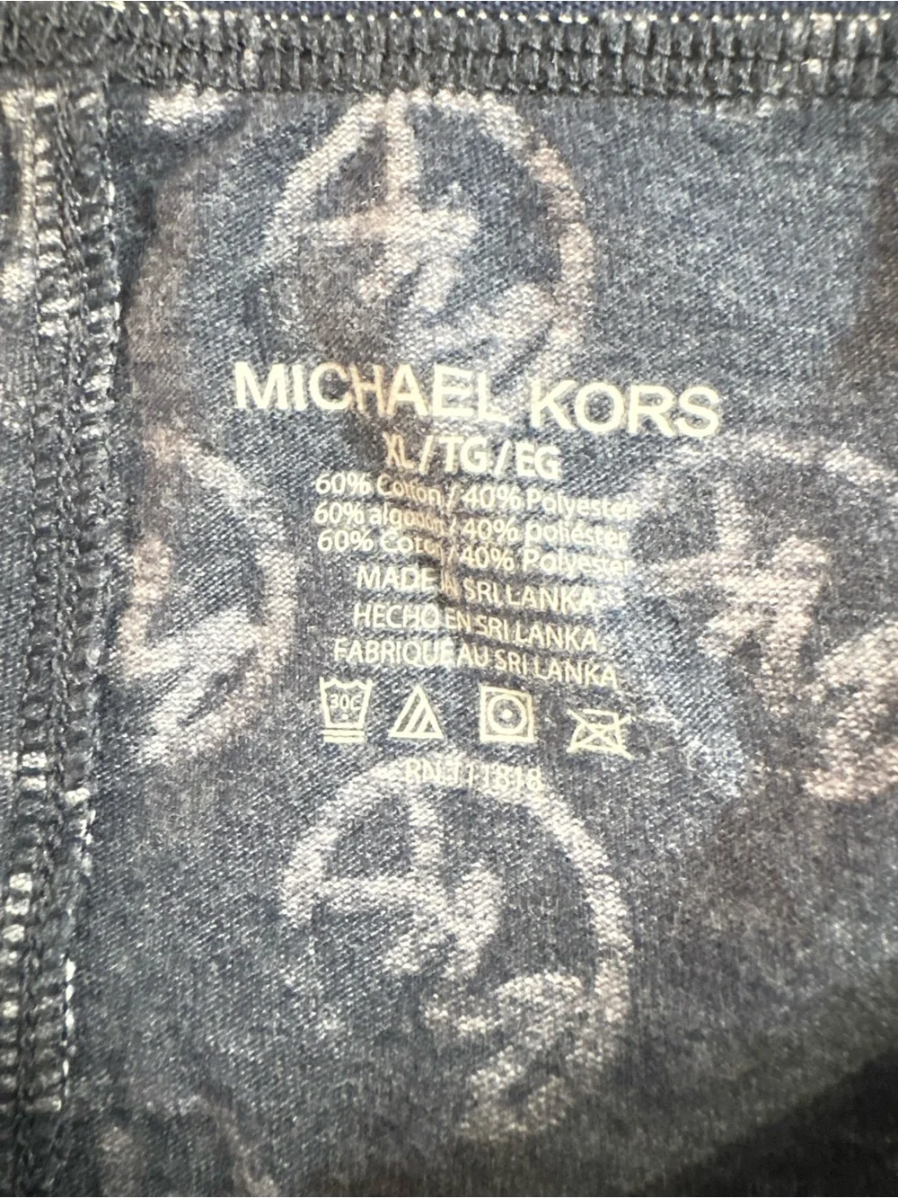 Michael Kors Navy and White Mens MK Logo Sleep Pants size XLARGE   EUC